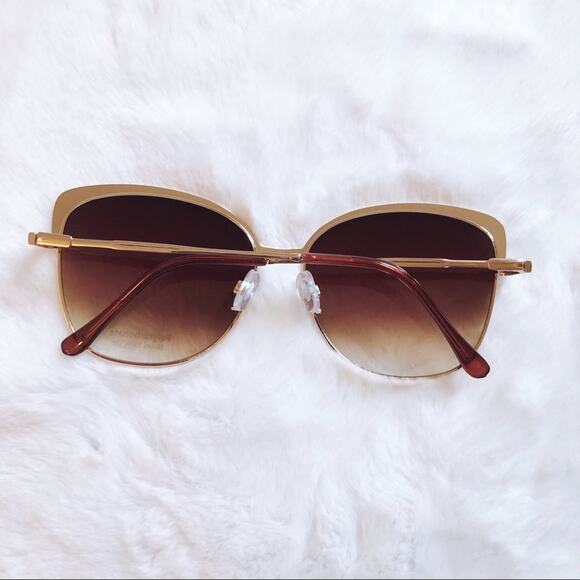 Robbie White Full Rim Retro Cat Eye Sunglasses - Picture 9 of 9